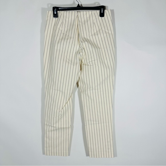 Rag & Bone Simone Stripe Snap Ankle Pant Black Ivory High Rise Sz 10 NWT - Picture 5 of 10